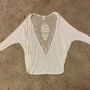 Quarter sleeve cardigan